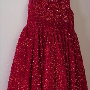 Girl’s Formal Full Length Red Maroon 
Sequin Dress